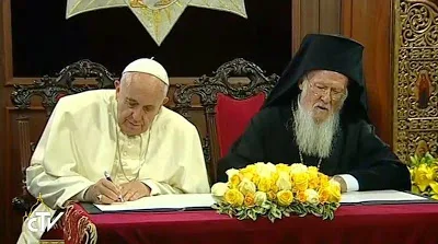 Γιώργος Παπαθανασόπουλος, O Πατριάρχης κ. Βαρθολομαίος υποστηρίζει Εγκύκλιο του Πάπα