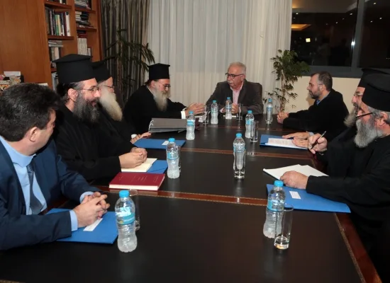 Συνάντηση του Υπουργού Παιδείας με αντιπροσωπεία της Ιεράς Επαρχιακής Συνόδου της Εκκλησίας της Κρήτης