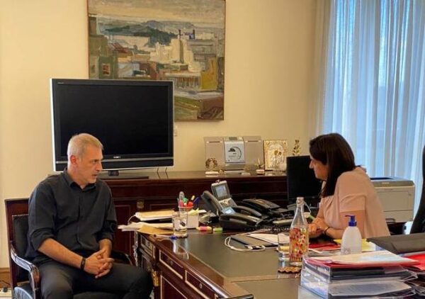 Συνάντηση Γιάννη Μώραλη με την υπουργό Παιδείας Νίκη Κεραμέως