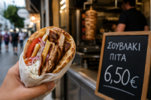 Κάθε πέρσι και φθηνότερο το σουβλάκι: Έως 6,5 ευρώ το τυλιχτό