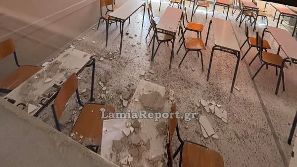 Σοβάδες έπεσαν στα κεφάλια μαθητών εν ώρα μαθήματος – «Από τύχη δεν είχαμε σοβαρό τραυματισμό»